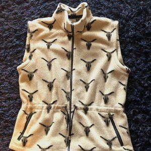 Longhorn Fleece Vest - 1 of a Kind!